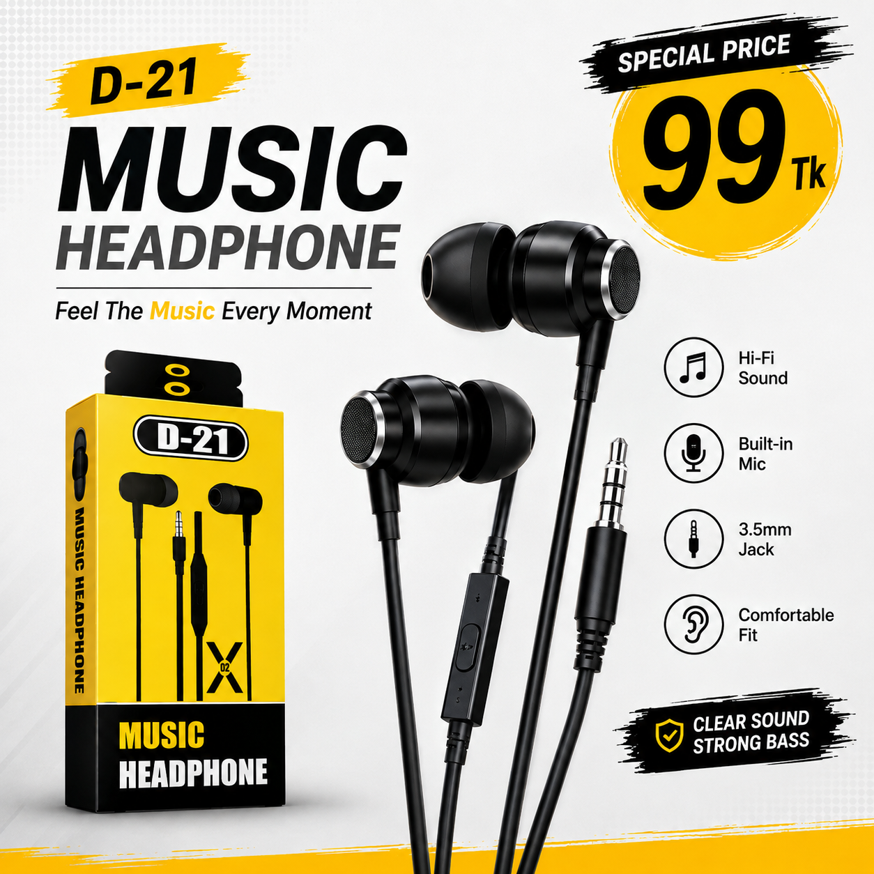 D-1 Music Headphone